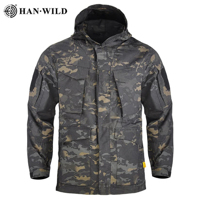 Veste Tactique M65 Camouflage US - Veste de Chasse et Randonnée Haut de Gamme avec Capuche - BLACKBEARD OUTDOOR INDUSTRIES