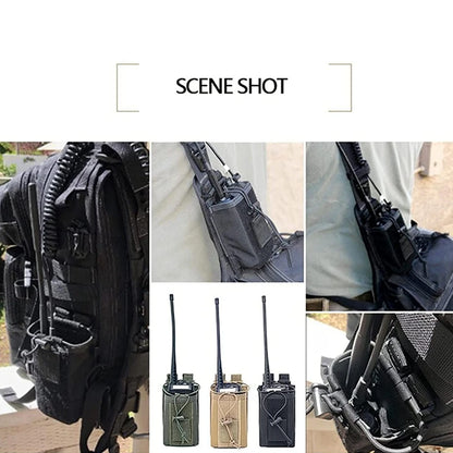 Pochette radio tactique MOLLE en nylon 1000D