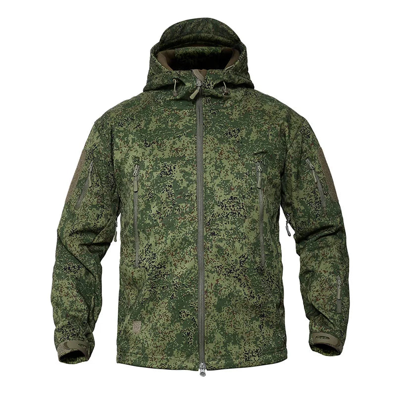 Outdoor TAD Men Military Tactical Hiking Jacket Lurker Shark Skin Softshell Outdoor Hunting Coat Hooded Multicam Camo Outerwear BLACKBEARD OUTDOOR INDUSTRIES
