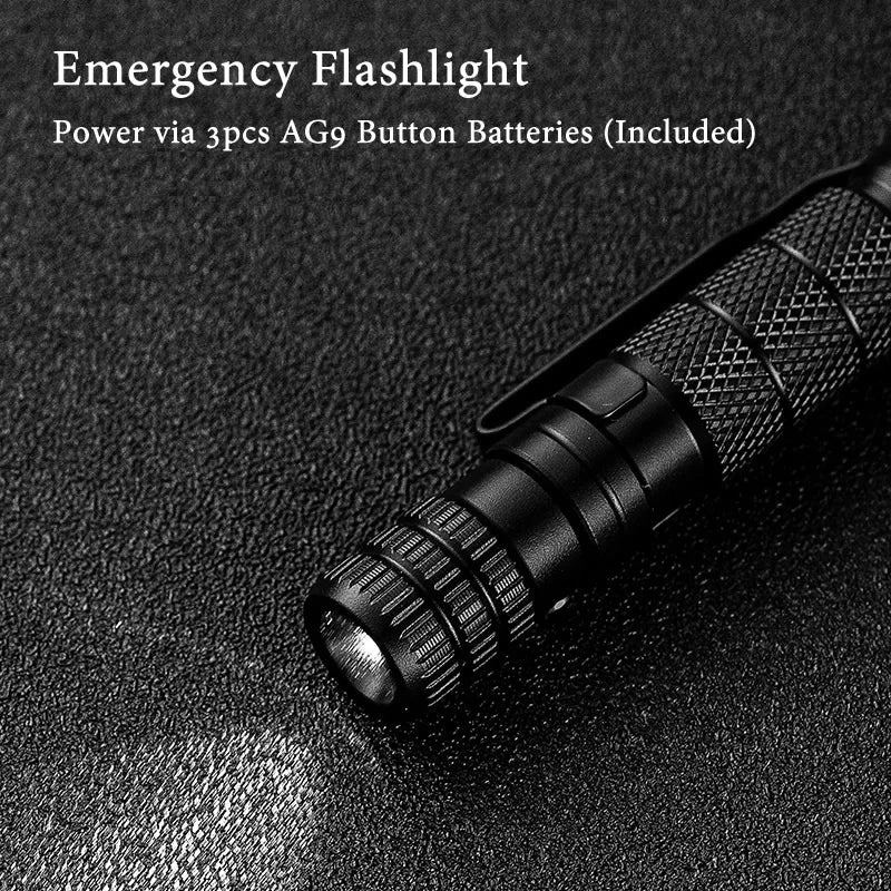 Stylo tactique multifonction avec lampe LED et outils