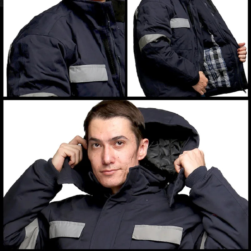 Veste de Travail Hiver Homme – Réfléchissante, Épaissie et Rembourrée - BLACKBEARD OUTDOOR INDUSTRIES