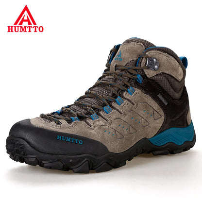 Chaussures Randonnée Imperméables HUMTTO Unisexe – Cuir Véritable Montantes Trekking
