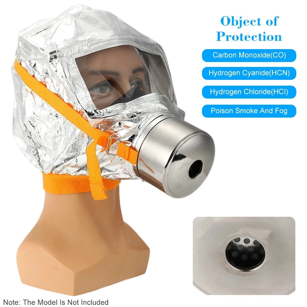 Masque d'Évacuation Incendie 30 Minutes – Respirateur Anti-Fumée & Gaz Toxiques - BLACKBEARD OUTDOOR INDUSTRIES