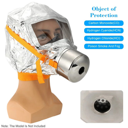 Masque d'Évacuation Incendie 30 Minutes – Respirateur Anti-Fumée & Gaz Toxiques - BLACKBEARD OUTDOOR INDUSTRIES