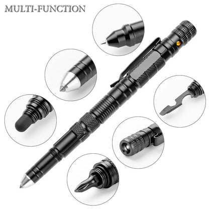 Stylo tactique multifonction avec lampe LED et outils