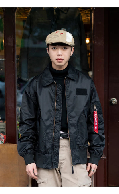 Blouson Bomber CWU-45P Homme - Militaire Déperlant et Coupe-Vent Noir