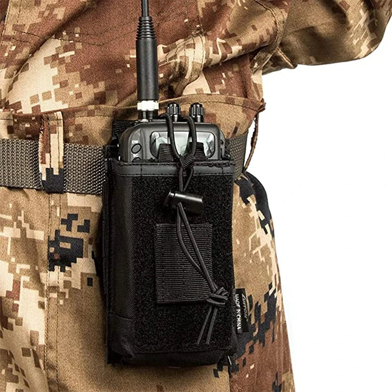 Pochette radio tactique MOLLE en nylon 1000D