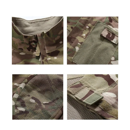 Chemise Tactique Camouflage Homme – Respirante Anti-Égratignures Manches Longues