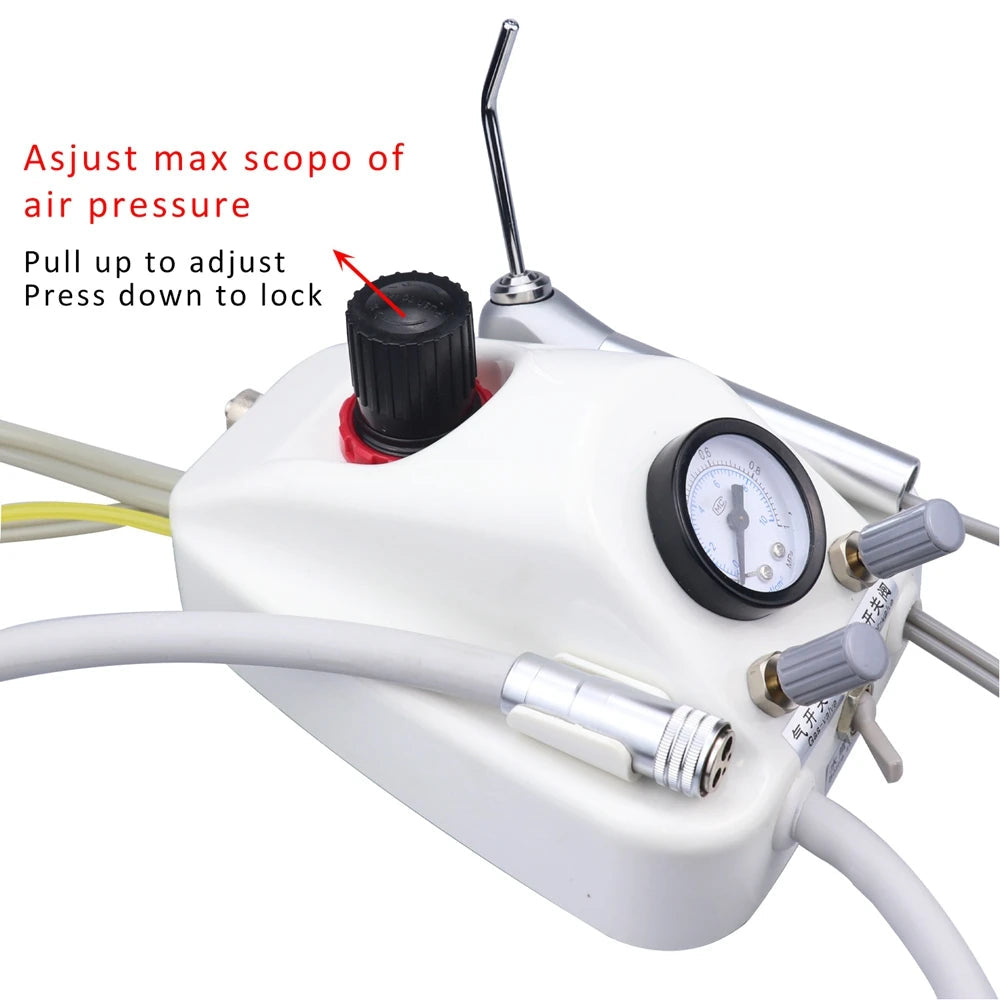Unité Portable de Turbine Dentaire – Compatible Compresseur d’Air | 3 Voies | 2/4 Trous | Blanchiment des Dents & Soins Dentaires Ma boutique