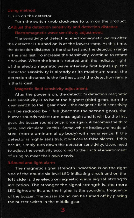 Détecteur de signaux portatif Hk-809 Ma boutique