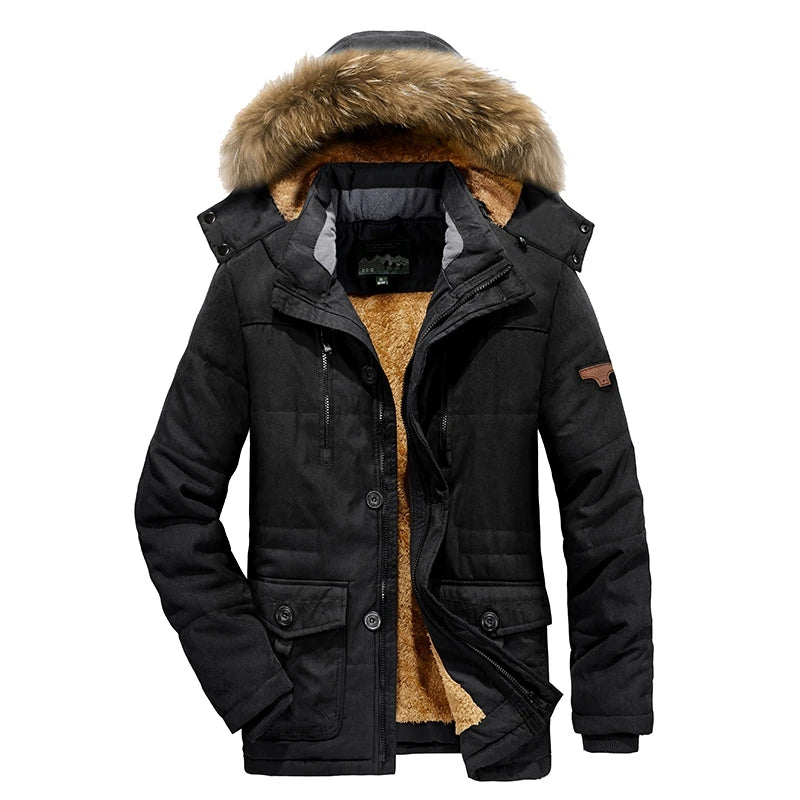 Parka Homme Hiver Coupe-Vent à Capuche Amovible – Polaire Chaude Grande Taille S-6XL - BLACKBEARD OUTDOOR INDUSTRIES