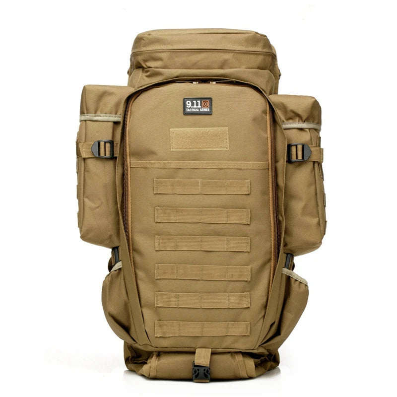 Sac à dos Tactique MOLLE 60L – Nylon Imperméable, Transport 2 Fusils, Chasse & Randonnée