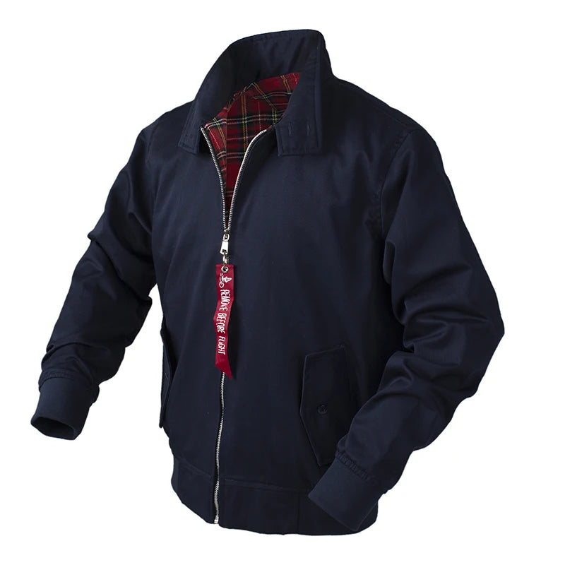 Veste Bomber Rétro Homme DAFEILI | Style Européen Classique | Coupe-Vent Vintage Streetwear - BLACKBEARD OUTDOOR INDUSTRIES