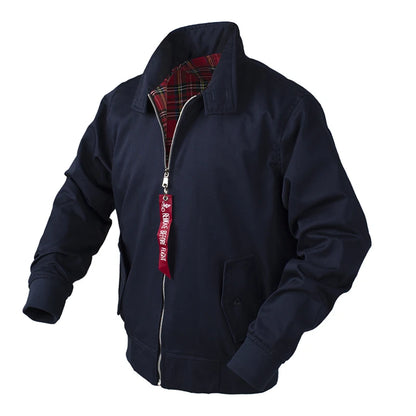 Veste Bomber Rétro Homme DAFEILI | Style Européen Classique | Coupe-Vent Vintage Streetwear - BLACKBEARD OUTDOOR INDUSTRIES