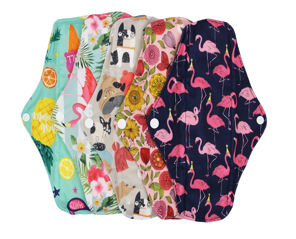 VEJYO – Lot de 5 Serviettes Hygiéniques Lavables en Charbon de Bambou Réutilisables Ma boutique