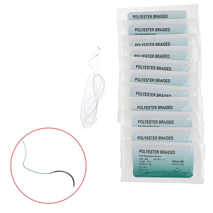 Kit de Suture Médicale 12 pcs – Fils Nylon, Polyester & Aiguille 75 cm Ma boutique