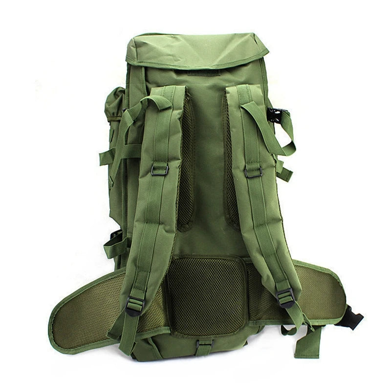 Sac à dos Tactique MOLLE 60L – Nylon Imperméable, Transport 2 Fusils, Chasse & Randonnée