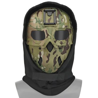 Masque tactique airsoft intégral avec couvre-chef 52–66 cm
