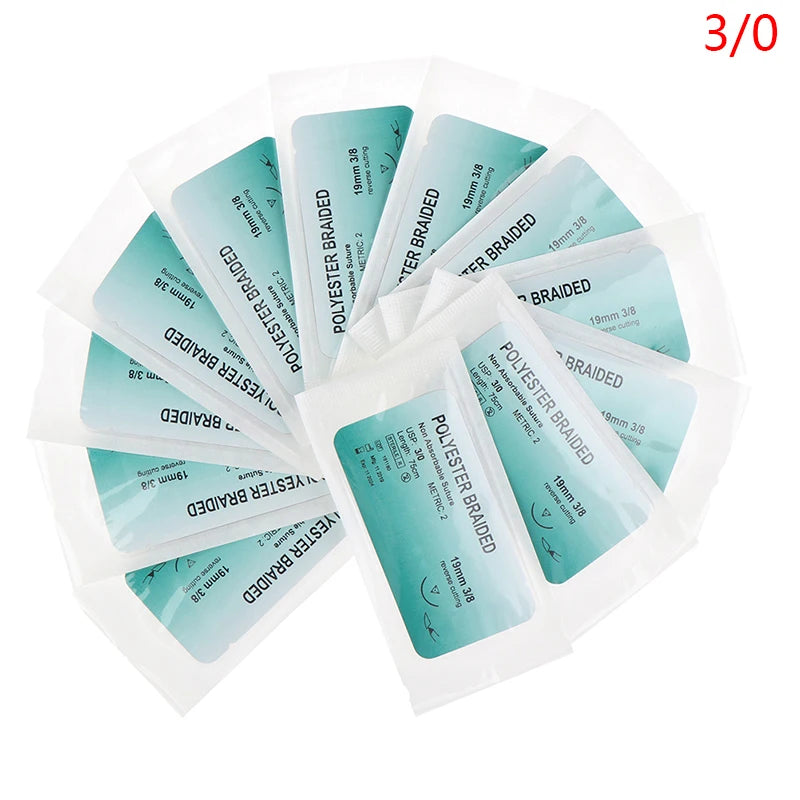 Kit de Suture Médicale 12 pcs – Fils Nylon, Polyester & Aiguille 75 cm Ma boutique