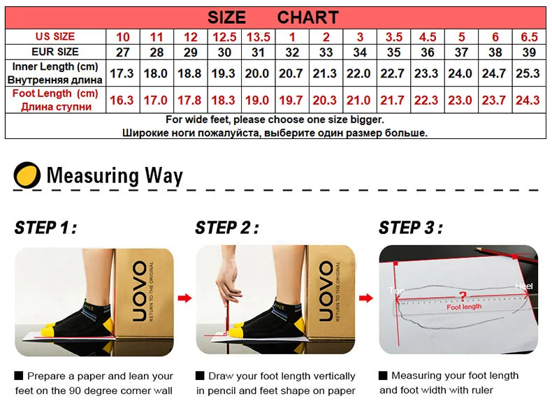 UOVO ershi : casual  -  chaussures de sport pour enfants Ma boutique