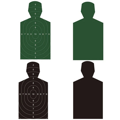 Cibles Papier 100x50 mm – Lot de 10 Idéal pour l’Entraînement au Tir – Tête & Buste – Haute Précision - BLACKBEARD OUTDOOR INDUSTRIES