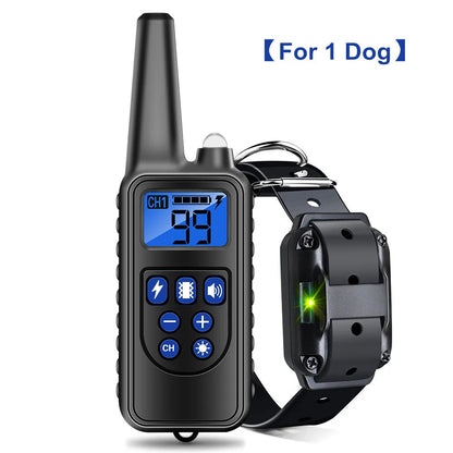 Collier d’Éducation Électrique pour Chien – Étanche, Rechargeable, Télécommande 800m | Anti-Aboiement & Dressage (Choc / Vibration / Son) Ma boutique