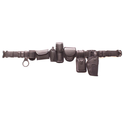 Kit Ceinture de Service Police 10 Pièces ROCOTACTICAL – Basketweave Noir