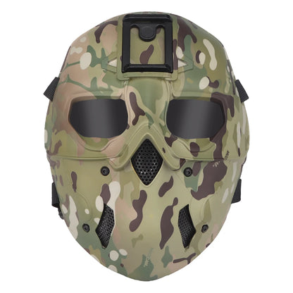 Masque tactique airsoft intégral avec couvre-chef 52–66 cm