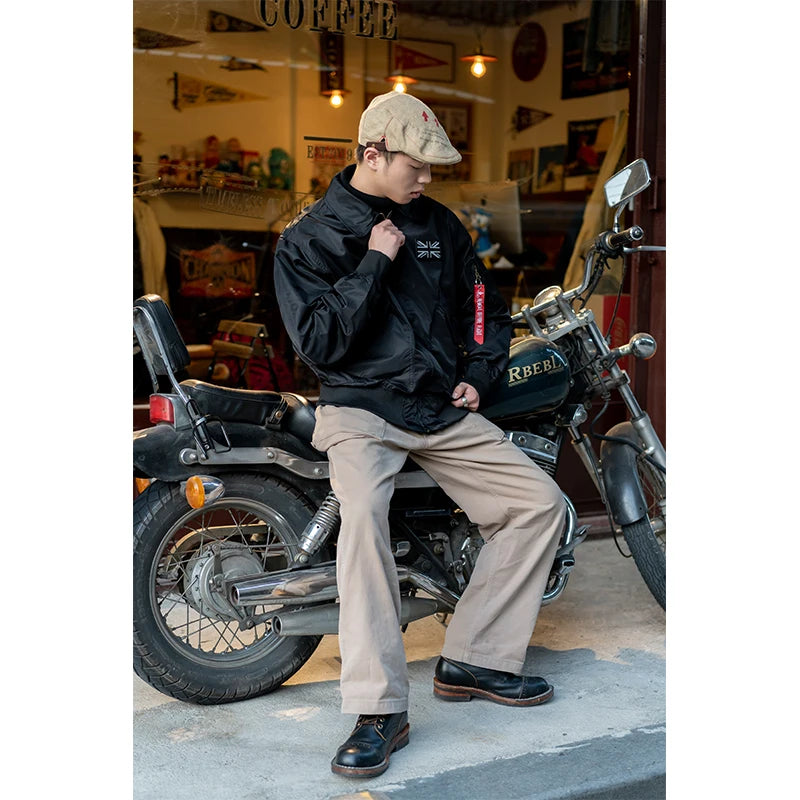 Blouson Bomber CWU-45P Homme - Militaire Déperlant et Coupe-Vent Noir