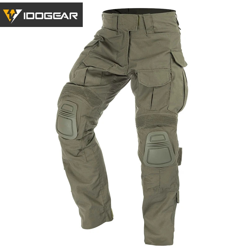 IDOGEAR G3 Combat Pants avec Genouillères Intégrées – Pantalon Tactique Homme Ranger Green / Noir - BLACKBEARD OUTDOOR INDUSTRIES