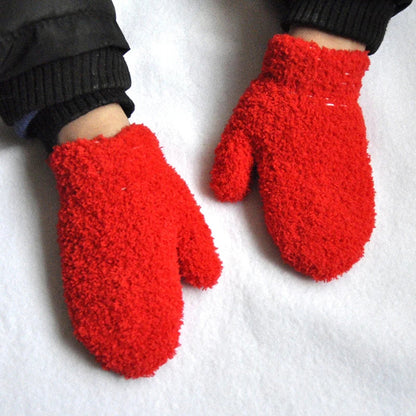 Paire de gants pour enfant en velours hiver Ma boutique