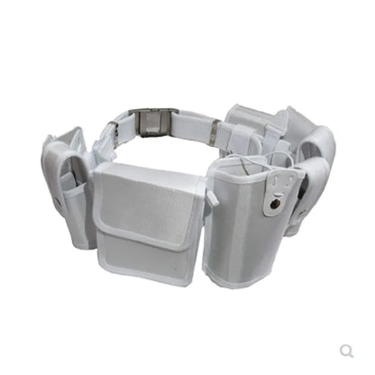 Ceinturon police blanc – Ceinture tactique en nylon, 8 pochettes + bandoulière, taille unique réglable - BLACKBEARD OUTDOOR INDUSTRIES
