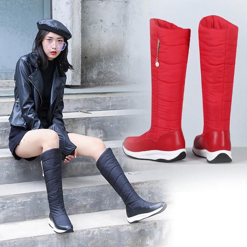 Bottes de neige montantes femme doublées