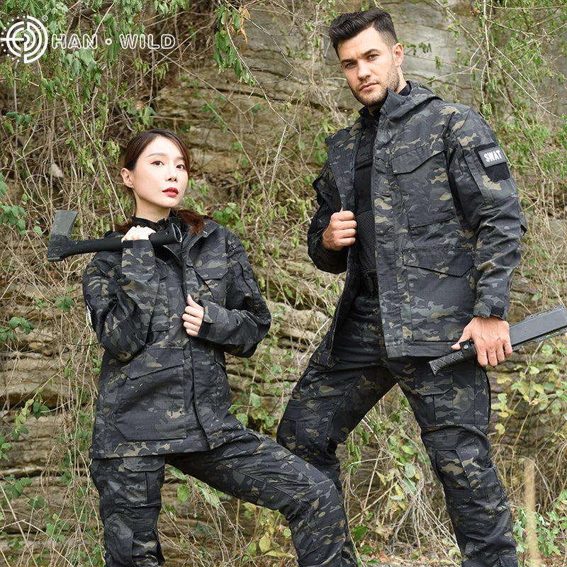 Veste Tactique M65 Camouflage US - Veste de Chasse et Randonnée Haut de Gamme avec Capuche - BLACKBEARD OUTDOOR INDUSTRIES