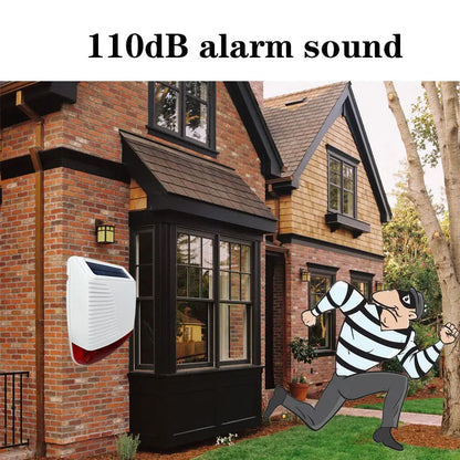 Sirène Solaire Extérieure Sans Fil 433MHz — Alarme Stroboscopique Étanche 110dB - BLACKBEARD OUTDOOR INDUSTRIES