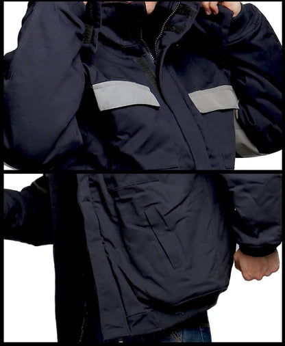 Veste de Travail Hiver Homme – Réfléchissante, Épaissie et Rembourrée - BLACKBEARD OUTDOOR INDUSTRIES
