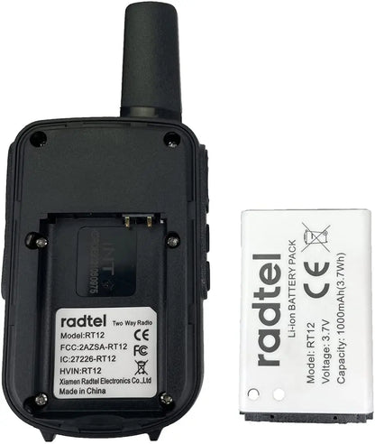 Talkie-Walkie Radtel RT-12 – PMR/FRS Sans Licence, Portée 3 km, 16 Canaux