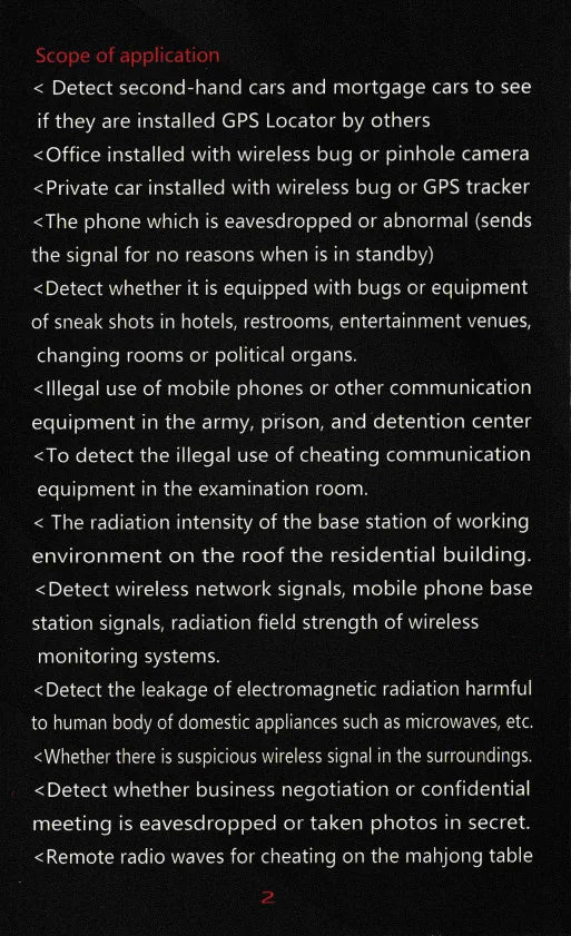 Détecteur de signaux portatif Hk-809 Ma boutique