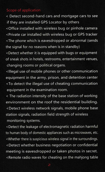 Détecteur de signaux portatif Hk-809 Ma boutique