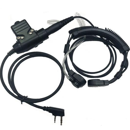 Laryngophone U94 PTT - Casque Tactique Nato pour Walkie Talkie, Compatible Baofeng, Kenwood, TYT, et Plus - BLACKBEARD OUTDOOR INDUSTRIES