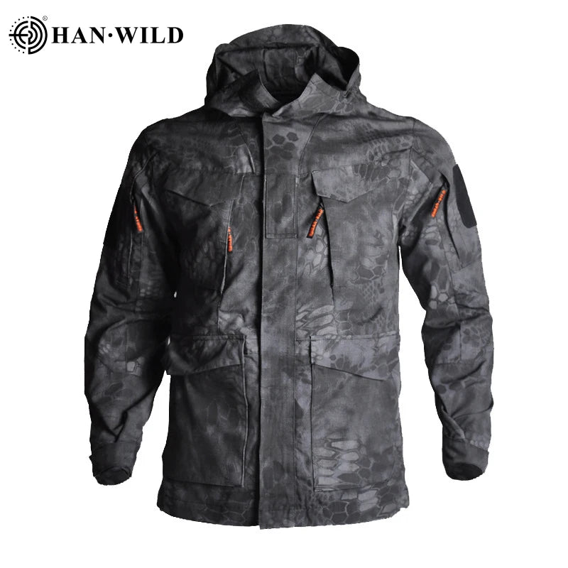 Veste Tactique M65 Camouflage US - Veste de Chasse et Randonnée Haut de Gamme avec Capuche - BLACKBEARD OUTDOOR INDUSTRIES