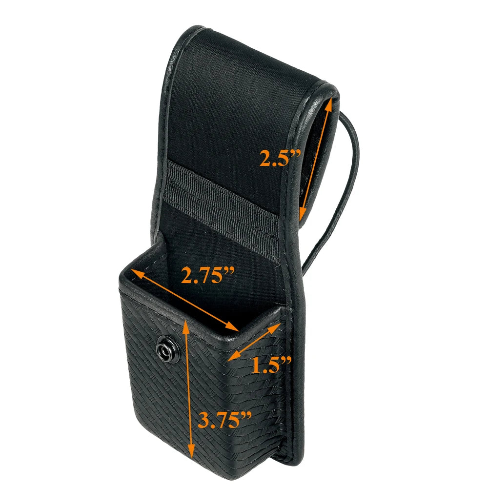 Etui Holster Ceinture Universel pour Talkie-Walkie – Porte-Radio Professionnel pour Agents de Securite, Portiers et Personnel en Uniforme – Nylon / Simili Cuir