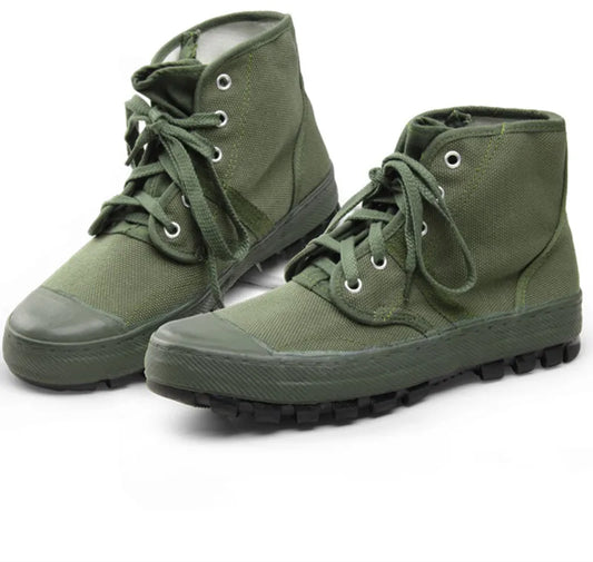 Rangers Toile Mi-Haute Style Militaire – Chaussures Tactiques Outdoor Unisexe