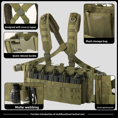 Chest rig MOLLE tactique ajustable