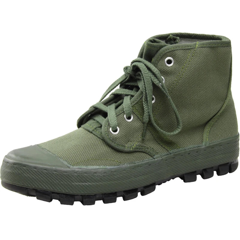 Rangers Toile Mi-Haute Style Militaire – Chaussures Tactiques Outdoor Unisexe