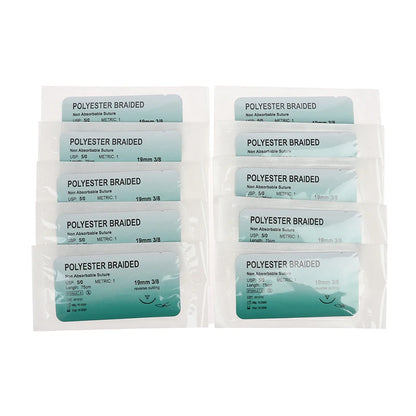 Kit Sutures Médicales 5/0 – 12 Aiguilles & Fils Entraînement Nylon Soie Polyester
