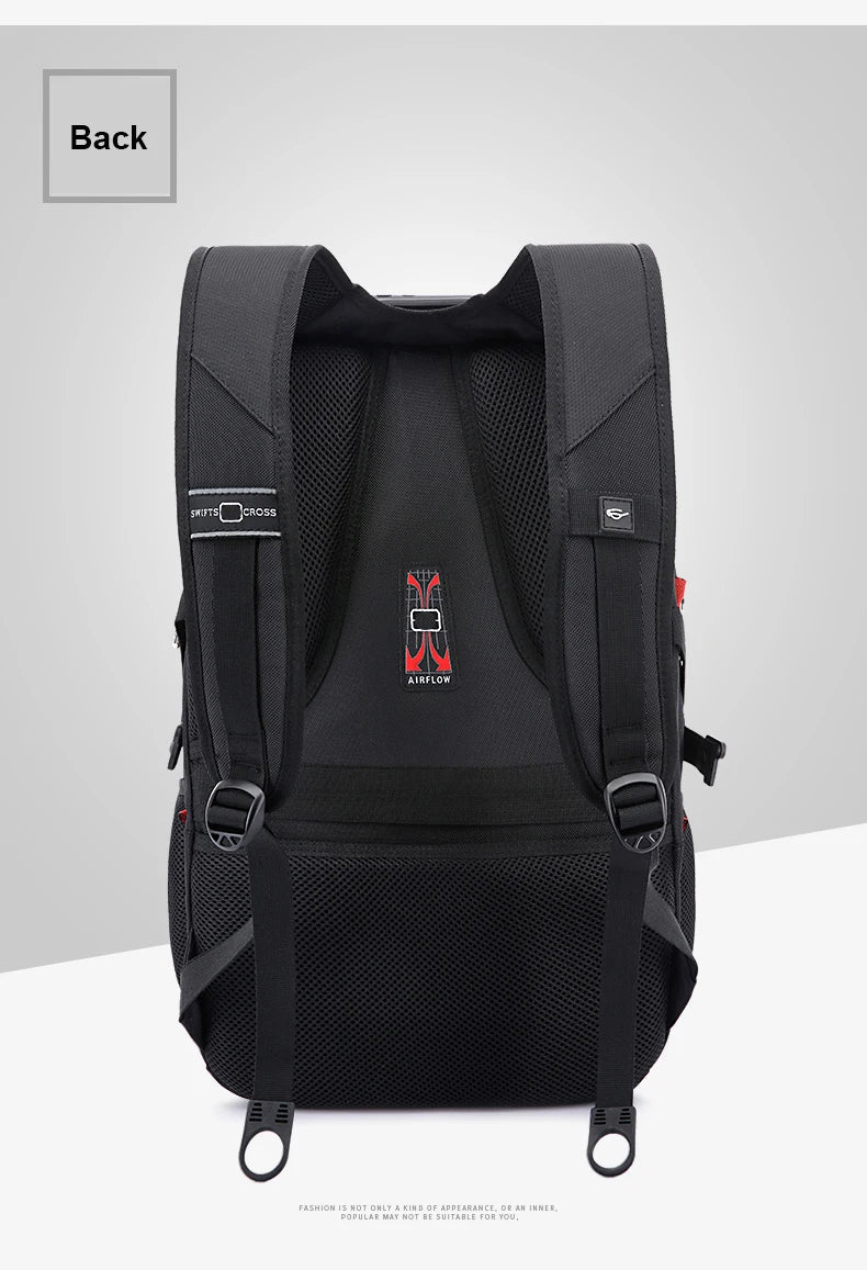 Sac à Dos Imperméable 20 pouces avec Port USB – Sac École et Voyage Antivol Unisexe à Haute Capacité - BLACKBEARD OUTDOOR INDUSTRIES