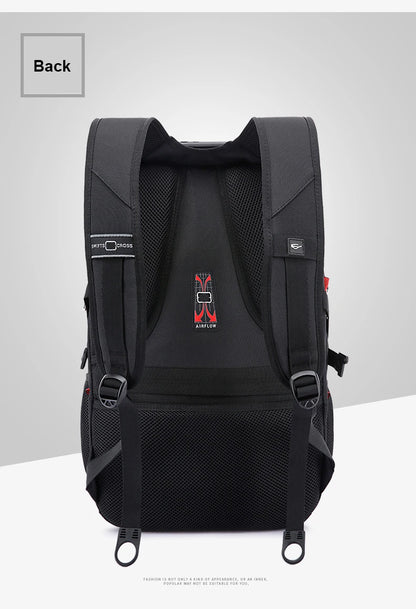Sac à Dos Imperméable 20 pouces avec Port USB – Sac École et Voyage Antivol Unisexe à Haute Capacité - BLACKBEARD OUTDOOR INDUSTRIES