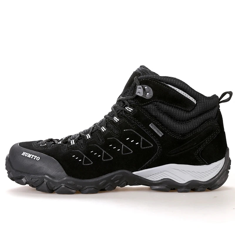 Chaussures Randonnée Imperméables HUMTTO Unisexe – Cuir Véritable Montantes Trekking