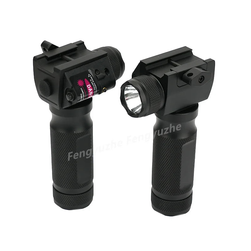 Poignée tactique lampe LED 200 lm et laser rouge
